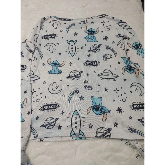 Women's Disney Lilo & Stitch Pajama Set XL White Gray - Picture 13 of 13